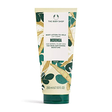 The Body Shop Moringa Körperlotion, hautweichmachende Feuchtigkeit für normale bis trockene Haut, vegan, 180 ml im Sale